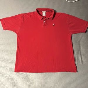 Disney Mickey Mouse embroidered red polo shirt